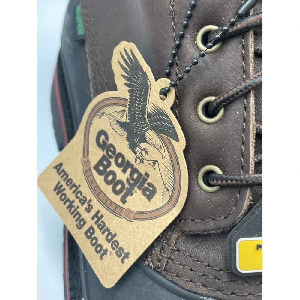 Georgia Muddog G6633 Mens US 14W Brown Waterproof EH Steel Toe Safety Work Boots